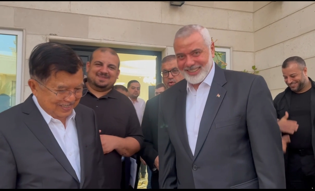 Pemimpin Hamas Ismail Haniyeh Bertemu Jusuf Kalla di Qatar, Bahas Nasib Palestina