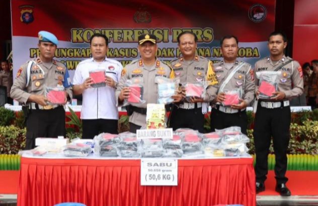 Polda Kalimantan Tengah Gagalkan Peredaran 50,6 Kilogram Narkoba