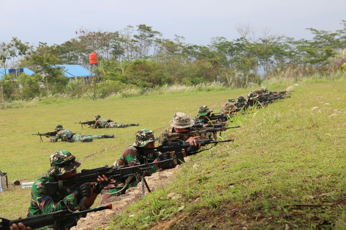 Pasukan Marinir Indonesia dan Amerika Gelar Latihan Perang Gabungan di Sukabumi Jawa Barat