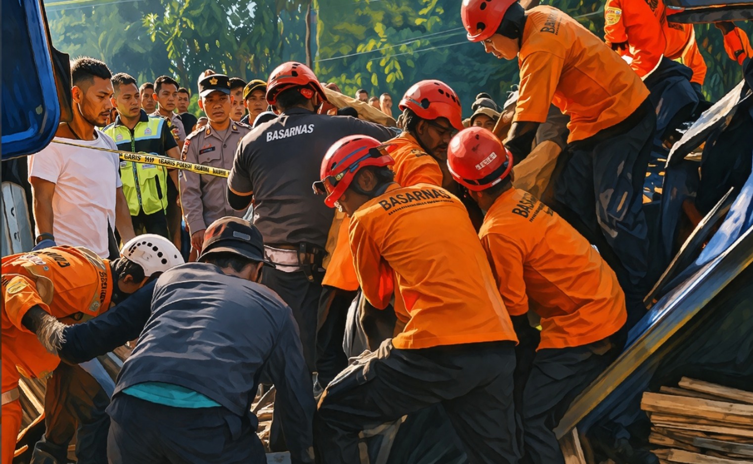 Kecelakaan Beruntun Libatkan 5 Kendaraan di Jalan Raya Kertek–Parakan Wonosobo, Dua Orang Tewas