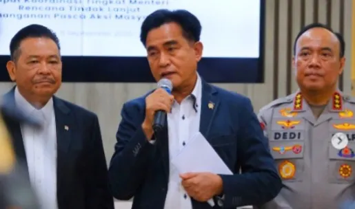 Menko Kumham Imipas Koordinasi dengan Polri Terkait Tiga Orang yang Dilaporkan Hilang Pasca Unjuk Rasa