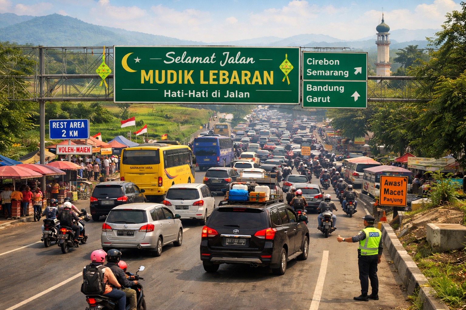 Mudik Lebaran 2026, Contraflow dan One Way akan Diterapkan Korlantas Secara Situasional