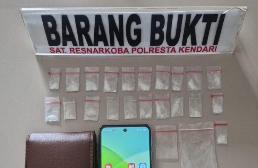 Nekat Edarkan Puluhan Paket Narkoba, Seorang Petani di Konawe Diringkus Polisi