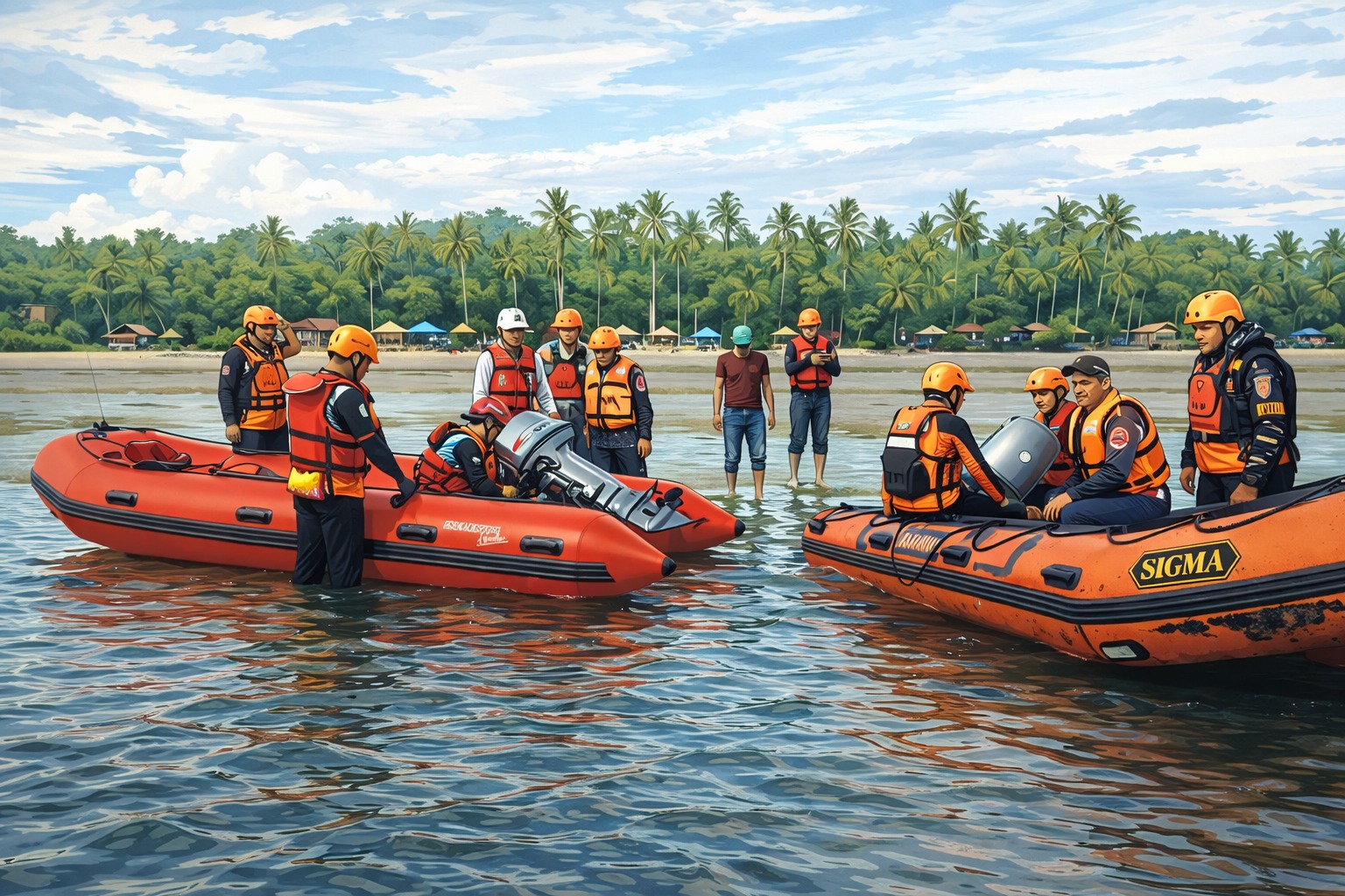 Operasi SAR Hari ke 4 Kecelakaan Kapal Nelayan di Perairan Taka Limpoge