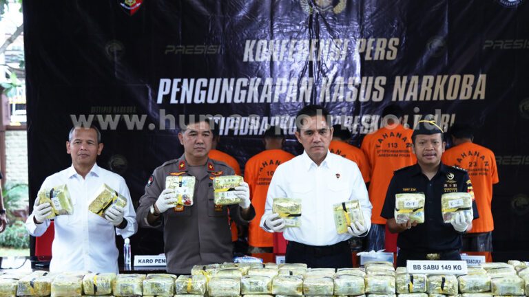 Bareskrim Polri Ringkus 6 Tersangka Narkoba Jaringan Malaysia-Aceh, Sita 149 Kilogram Sabu